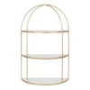 21" X 32" Freade Tiered Decorative Wall Shelf White/Gold - Kate & Laurel All Things Decor -HOMCOM Store GUEST 752ca9b4 2c65 44c4 9558 b3fcd3227e7c