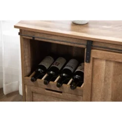 Weston Sliding Barn Door Wine Cabinet Natural - Boraam -HOMCOM Store GUEST 75651a60 48ca 4691 9207 ec4f816d7cde