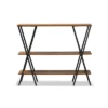 Norton Rustic And Industrial Wood And Black Metal Console Table Walnut Brown - Baxton Studio -HOMCOM Store GUEST 75f04967 28ab 4641 a7fe 6e114b5e3f59