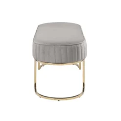 Simple Relax Set Of 2 Velvet Bench With Metal Base In Grey -HOMCOM Store GUEST 761be0b8 d424 4ce8 b73f cc75dd1473cb