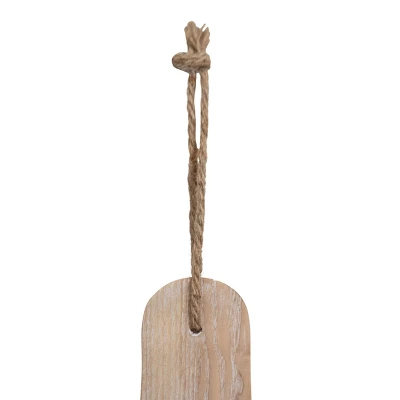 White Metal, Wood & Jute Wall Basket - Foreside Home & Garden 4 White Metal, Wood & Jute Wall Basket - Foreside Home & Garden - Image 2