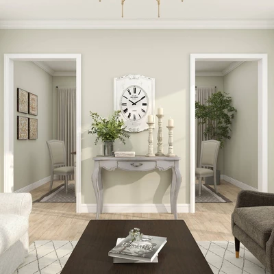 Farmhouse Vintage Console Table White - Olivia & May 18 Farmhouse Vintage Console Table White - Olivia & May - Image 16