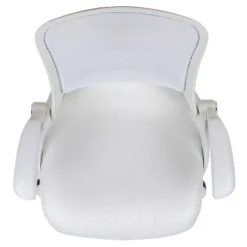 Emma And Oliver High Back White Mesh Ergonomic Office Chair With White Frame And Flip-up Arms -HOMCOM Store GUEST 76a1dda3 2d62 499b 9d8c be4ac65ce8e4