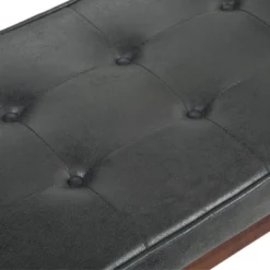 48" Keenan Mid Century Ottoman Bench Faux Air Leather - Wyndenhall -HOMCOM Store GUEST 7793b2b6 6817 46e3 a7ad f74c9f40f3c8