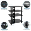 Mount-It! AV Component Media Stand, Audio Tower And Media Center With 4 Tempered Glass Shelves, 88 Lbs. Capacity, Black Silk 2 Mount-It! AV Component Media Stand, Audio Tower And Media Center With 4 Tempered Glass Shelves, 88 Lbs. Capacity, Black Silk -HOMCOM Store GUEST 78ce8f72 5ca1 4150 847e e65c90d963c6