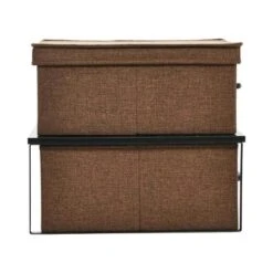 Household Essentials Stacking Storage Boxes With Laminate Top Black Oak 16 Household Essentials Stacking Storage Boxes With Laminate Top Black Oak -HOMCOM Store GUEST 79ef73e4 b81e 43ce ab7b eed9eda1a756