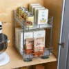 Household Essentials 12" 2-Tier Pantry Organizer Nickel -HOMCOM Store GUEST 7ad71d60 ba7a 488f b986 6a5c0e38d58e