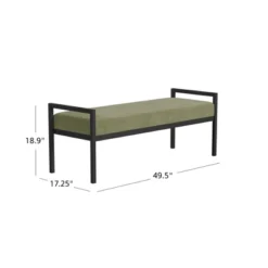 Modern Metal Bench Light Sage Green Velvet - HomePop -HOMCOM Store GUEST 7aff1fdb f941 41f6 af4b 6fc27a2f65ea