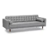 Somerset Velvet Mid-Century Modern Sofa Gray - Armen Living