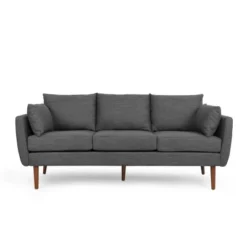 Feichko Contemporary Fabric Pillow Back 3 Seater Sofa - Christopher Knight Home -HOMCOM Store GUEST 7b46eb55 34c1 4128 97e2 ab597049ffd7