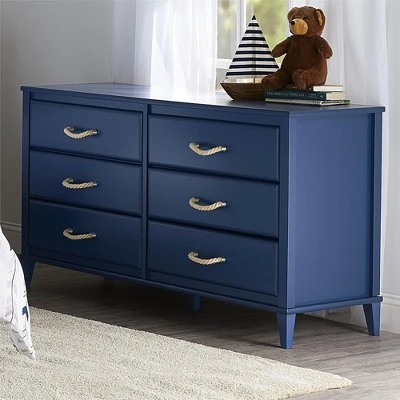 Little Seeds Sierra Ridge Mesa Kids’ 6 Drawer Dresser With Rope Drawer Pulls, Blue 3 Little Seeds Sierra Ridge Mesa Kids’ 6 Drawer Dresser With Rope Drawer Pulls, Blue