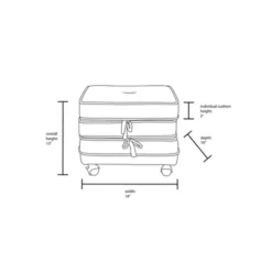 Marin Stackable Pouf With Casters - Opalhouse™ Designed With Jungalow™ -HOMCOM Store GUEST 7b9ecb5e 9626 4b0f abc1 fd2c0a06f868