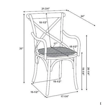 Helia Arm Chair Ash Gray - Linon 10 Helia Arm Chair Ash Gray - Linon - Image 8