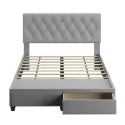 Henley Linen Tufted Upholstered Platform Bed With Storage Drawers - Eco Dream -HOMCOM Store GUEST 7ca0b656 b489 4287 9cb4 3e0e0329ac7a