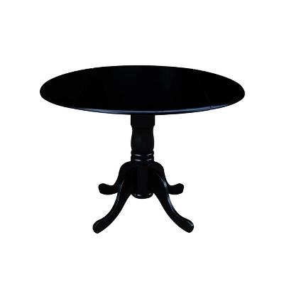 Set Of 5 42" Dual Table With 4 Schoolhouse Chairs Dining Sets Black - International Concepts 3 Set Of 5 42" Dual Table With 4 Schoolhouse Chairs Dining Sets Black - International Concepts