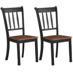 Costway Set Of 2 Wood Dining Chair High Back Kitchen Whitesburg Side Chair BlackWhite 20 Costway Set Of 2 Wood Dining Chair High Back Kitchen Whitesburg Side Chair BlackWhite -HOMCOM Store GUEST 7d5ceb62 ea91 493c b87a 78ae743ae79c
