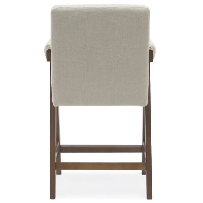 Set Of 3 Morgan 25.5" Height Upholstered Seat And Back Counter Stools With Upside Down "V" Shape Design Solid Wood Legs-The Pop Maison 7 Set Of 3 Morgan 25.5" Height Upholstered Seat And Back Counter Stools With Upside Down "V" Shape Design Solid Wood Legs-The Pop Maison - Image 5