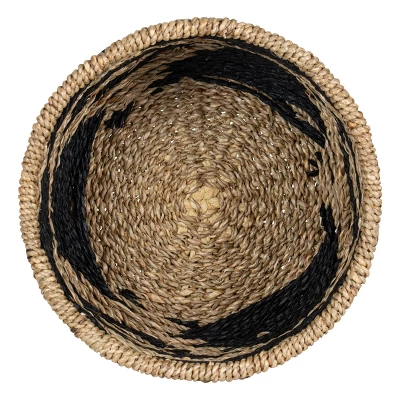 Black Rope & Seagrass Basket - Foreside Home & Garden 4 Black Rope & Seagrass Basket - Foreside Home & Garden - Image 2
