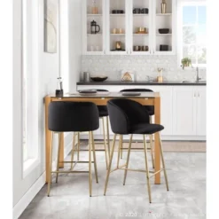 Set Of 2 Fran Contemporary Counter Height Barstools - LumiSource -HOMCOM Store GUEST 7e0fb91b 2ceb 4ec9 aa2c 364580642900
