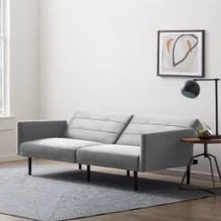 Comfort Collection Futon Sofa Bed With Buttonless Tufting - Lucid 19 Comfort Collection Futon Sofa Bed With Buttonless Tufting - Lucid -HOMCOM Store GUEST 7e19f962 dcff 4210 98de 09a1da9c8e31