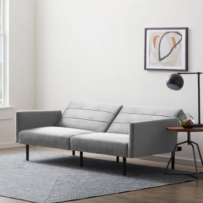 Comfort Collection Futon Sofa Bed With Buttonless Tufting - Lucid 5 Comfort Collection Futon Sofa Bed With Buttonless Tufting - Lucid - Image 3