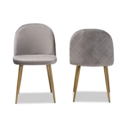 2pc Fantine Metal Dining Chair Set - Baxton Studio -HOMCOM Store GUEST 7e3a804b 61ae 4346 a1bd f5306e4a6206