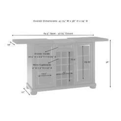 Alexandria Sliding Top Bar Cabinet Black - Crosley -HOMCOM Store GUEST 7e791e7e 9751 420c 8207 234d01c8a929