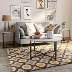 Costway Coffee Table Set Of 3 Modern Faux Metal Frame For Living Room Apartment 14 Costway Coffee Table Set Of 3 Modern Faux Metal Frame For Living Room Apartment -HOMCOM Store GUEST 7e7c3835 2353 4a4a 9106 883bb5337e35