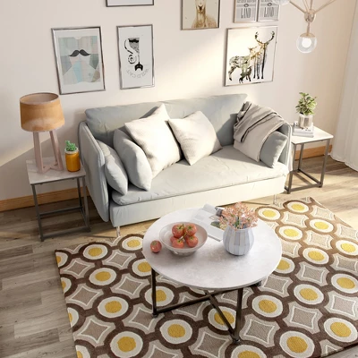 Costway Coffee Table Set Of 3 Modern Faux Metal Frame For Living Room Apartment 12 Costway Coffee Table Set Of 3 Modern Faux Metal Frame For Living Room Apartment - Image 10