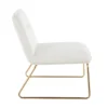 Casper Contemporary Upholstered Accent Chair Gold/Cream - LumiSource -HOMCOM Store GUEST 7f0aba5b dad5 4750 b425 81303185239c