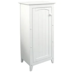 Wood Storage Cabinet In White-Pemberly Row