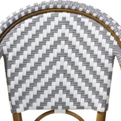 Baxton Studio Ilene Indoor And Outdoor Stackable Bistro Barstool Gray/White - BaxtonStudio -HOMCOM Store GUEST 7fd8ae2f ee48 413e aba6 5d622d11e3de