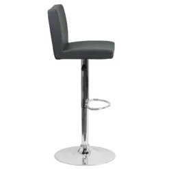 Emma And Oliver 2 Pack Contemporary Vinyl Adjustable Height Barstool With Panel Back And Chrome Base -HOMCOM Store GUEST 7ff4a48c 84d0 41ca 84ab 41caa797866f