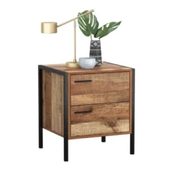 Loft & Luv Montana End Table Rustic Wood - Atlantic -HOMCOM Store GUEST 800950dd f9fd 48ea 9468 80080c0a9b46