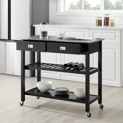 Chloe Stainless Steel Top Kitchen Island Cart - Crosley 8 Chloe Stainless Steel Top Kitchen Island Cart - Crosley - Image 6