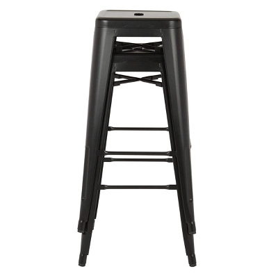 Set Of 2 30" Bristow Antique Metal Barstool - OSP Home Furnishings 3 Set Of 2 30" Bristow Antique Metal Barstool - OSP Home Furnishings