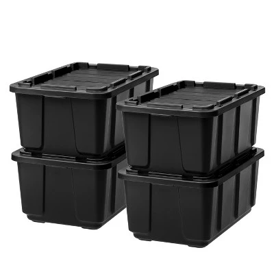 IRIS USA 27Gal/108qt Large Heavy-Duty Storage Plastic Bin Tote Container For Garage With Durable Lid 11 IRIS USA 27Gal/108qt Large Heavy-Duty Storage Plastic Bin Tote Container For Garage With Durable Lid - Image 9