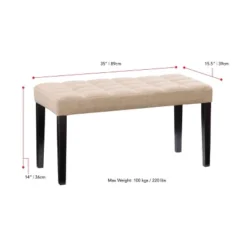 California Fabric Tufted Bench - CorLiving 18 California Fabric Tufted Bench - CorLiving -HOMCOM Store GUEST 80ada5a9 e6bb 4318 a792 cd517224c562