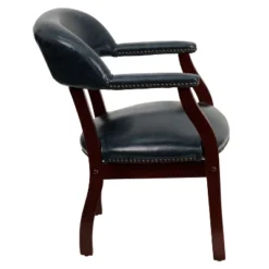 Flash Furniture Navy Vinyl Luxurious Conference Chair With Accent Nail Trim -HOMCOM Store GUEST 81365180 287f 4ae1 9a28 7fe75143e834
