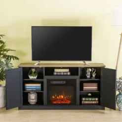 Electric Fireplace And TV Stand For TVs Up To 60" Gray - Home Essentials 14 Electric Fireplace And TV Stand For TVs Up To 60" Gray - Home Essentials -HOMCOM Store GUEST 816fa6c0 3b36 4b01 92e2 d0114e23e71d