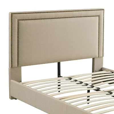 Glenwillow Home Baffin Upholstered Headboard In Taupe Linen, King/California King Size 3 Glenwillow Home Baffin Upholstered Headboard In Taupe Linen, King/California King Size