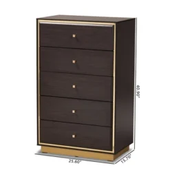 Cormac Wood And Metal 5 Drawer Storage Chest - Baxton Studio 21 Cormac Wood And Metal 5 Drawer Storage Chest - Baxton Studio -HOMCOM Store GUEST 823cfe24 c263 43ba 8a7a 5499f267c696