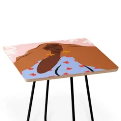 Maritza Lisa Woman Looking Back Side Table - Deny Designs