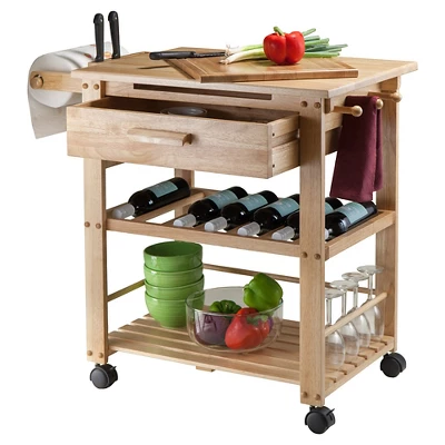 Finland Kitchen Cart Wood/Natural - Winsome 4 Finland Kitchen Cart Wood/Natural - Winsome - Image 2