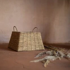 Natural Woven Natural Seagrass & Metal Basket - Foreside Home & Garden -HOMCOM Store GUEST 82f45244 e32f 4872 9878 506e584ced83