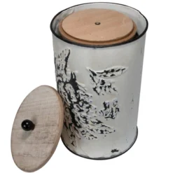 Set Of 3 Cream And Gray Floral Metal Decorative Storage Canisters - Foreside Home & Garden 14 Set Of 3 Cream And Gray Floral Metal Decorative Storage Canisters - Foreside Home & Garden -HOMCOM Store GUEST 837173fa b544 4ec5 a26f 4441d869ff49