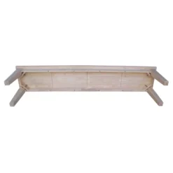 72" Shaker Style Bench Unfinished - International Concepts -HOMCOM Store GUEST 84788c88 21b1 4cb8 a420 439f1cfee465