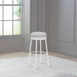 Aubrie Backless 30" Swivel Barstool Off White/Silver - Hillsdale Furniture 14 Aubrie Backless 30" Swivel Barstool Off White/Silver - Hillsdale Furniture -HOMCOM Store GUEST 8479c898 c8b0 43f7 87a1 28e0af2943a6