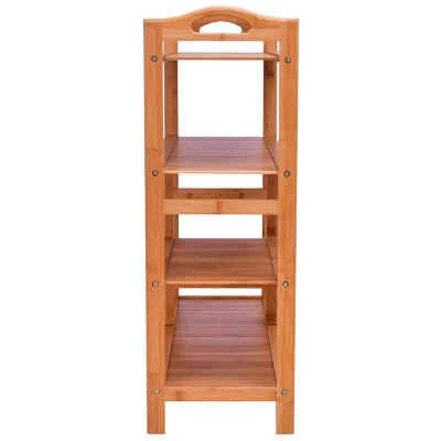 Costway 4 Tier Multifunction Bamboo Shoe Rack Boot Tower Shelf Storage Organizer Stand 9 Costway 4 Tier Multifunction Bamboo Shoe Rack Boot Tower Shelf Storage Organizer Stand - Image 7