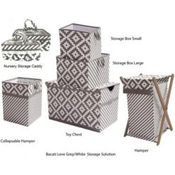 Bacati - Love Gray/white Storage Box Small -HOMCOM Store GUEST 85880660 d277 48ab 8e4c 7c177353f12c
